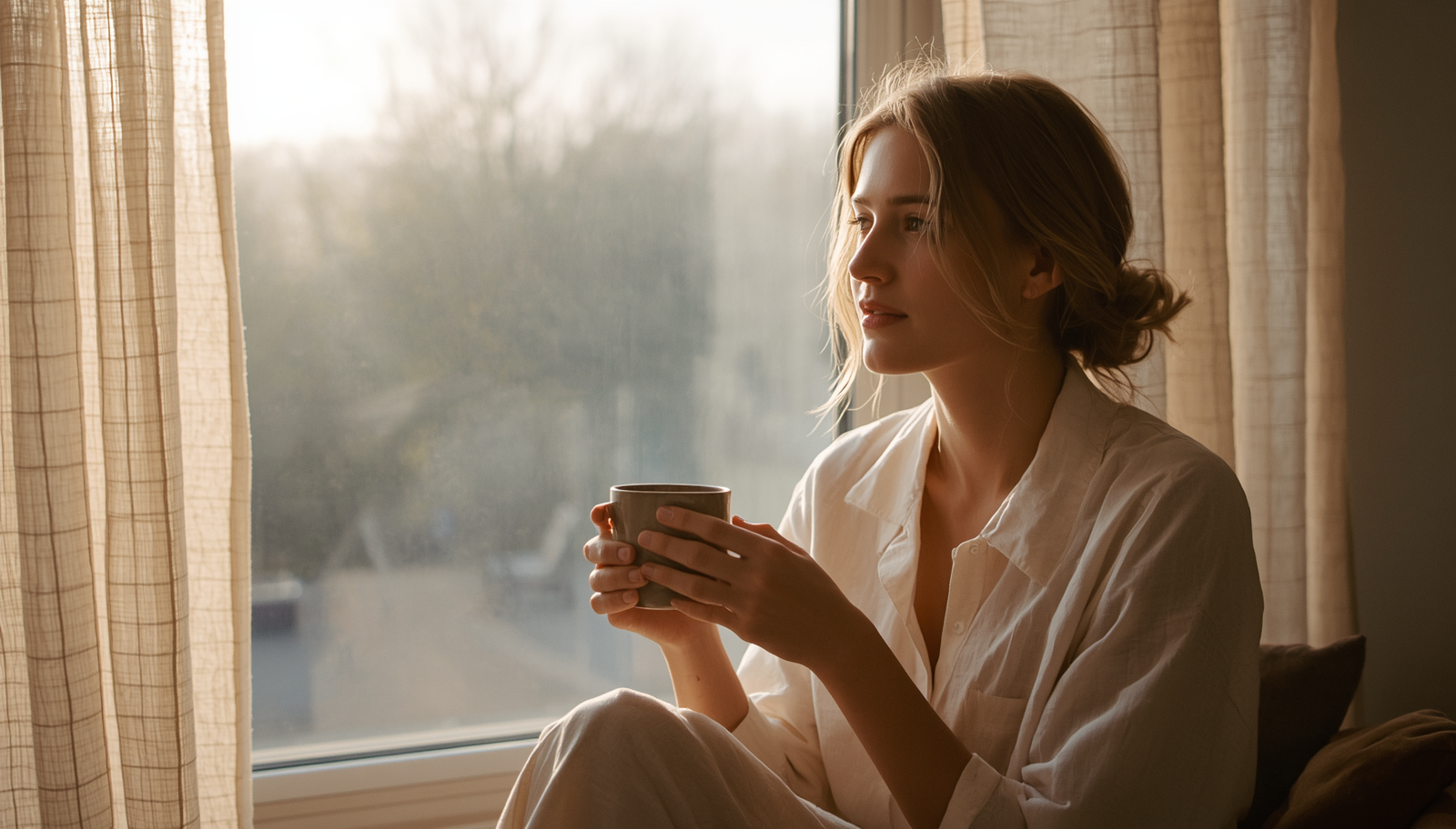 Quiet wellness morning scene